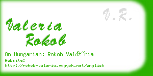 valeria rokob business card